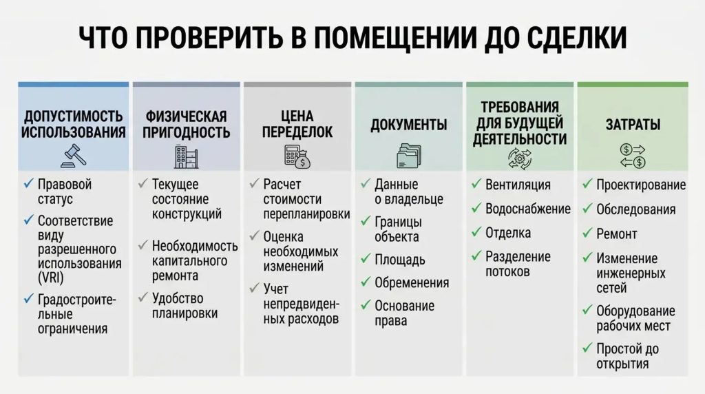 Что проверить в помещении до сделки